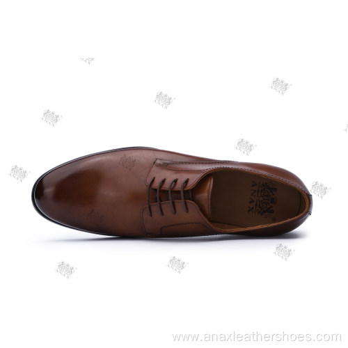 Men Lace-up Leather Career Dress Office Shoes